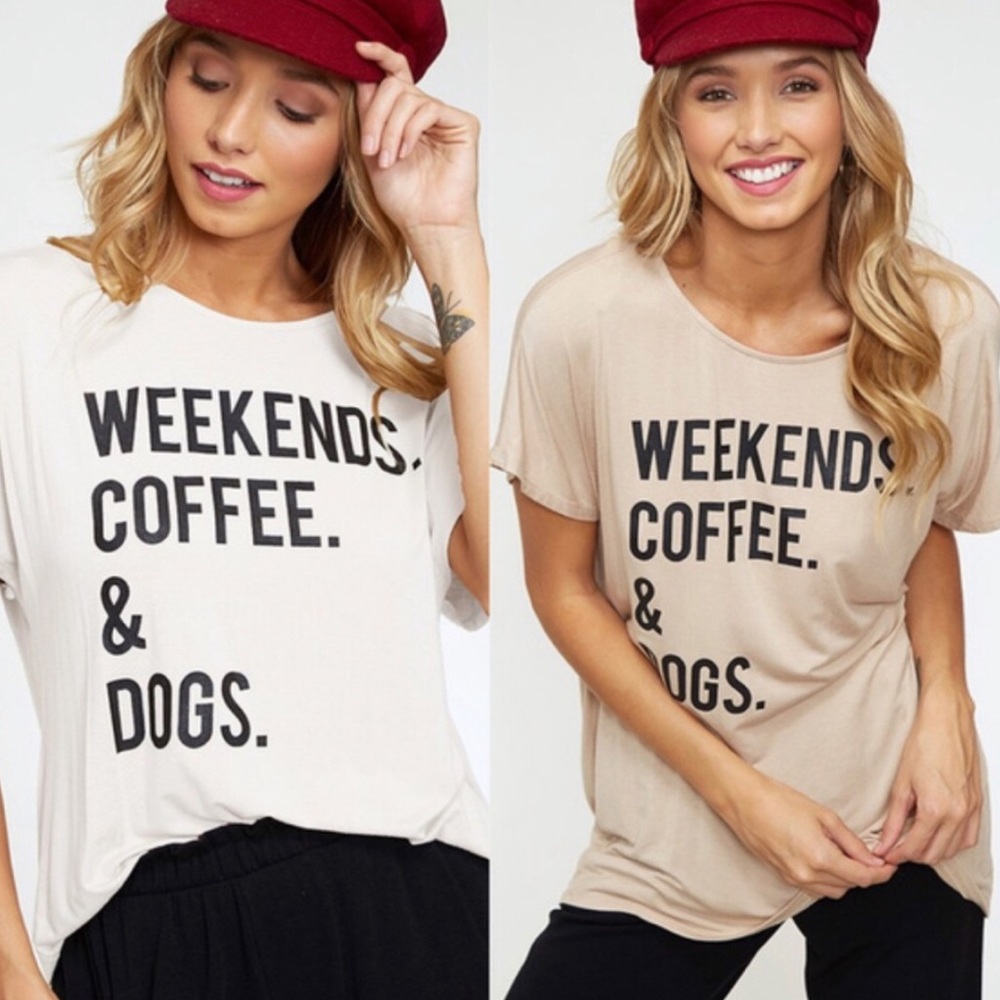WEEKEND LOVERS Tee - NUDE - Picture 1 of 2